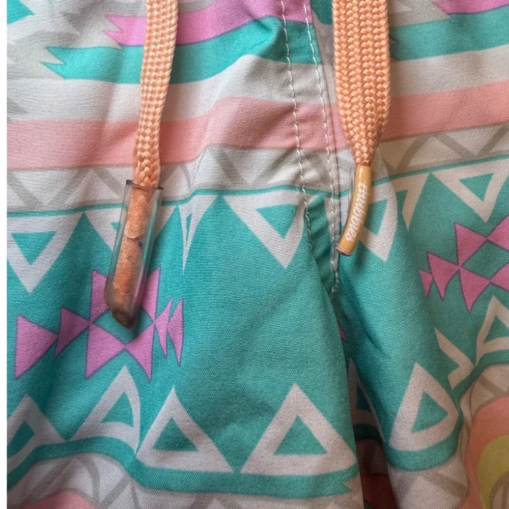 Chubbies The Mojitos Mens Swim Trunks Small Teal Pink Geometric 6